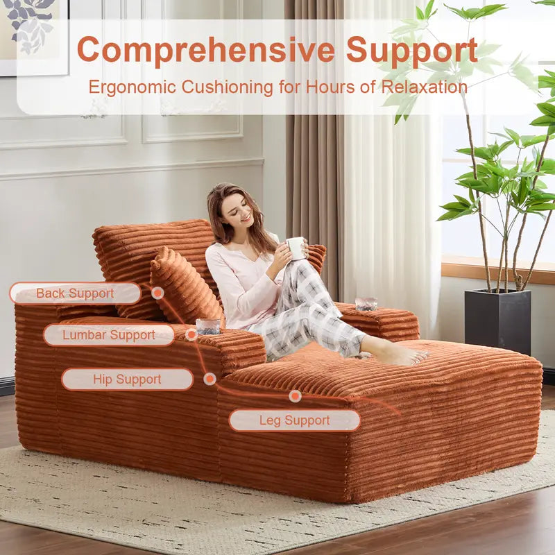 64‘’ Boneless Chaise Lounge