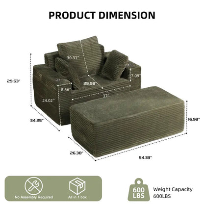 64‘’ Boneless Chaise Lounge