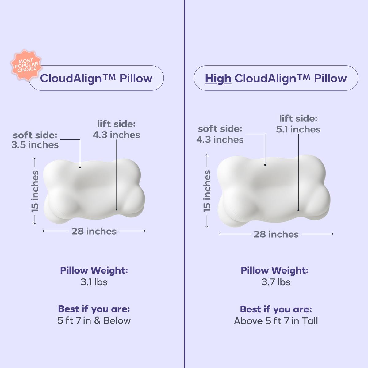 Ergonomic Cervical Memory Foam Pillow withCooling Case