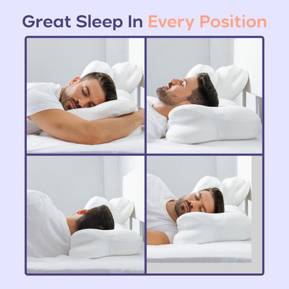 Ergonomic Cervical Memory Foam Pillow withCooling Case