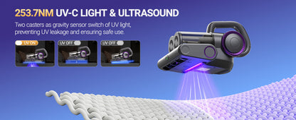 Mattress Vacuum Cleaner 16KPa with UV-C & Heat, HEPA Bed Vacuum (1000W)